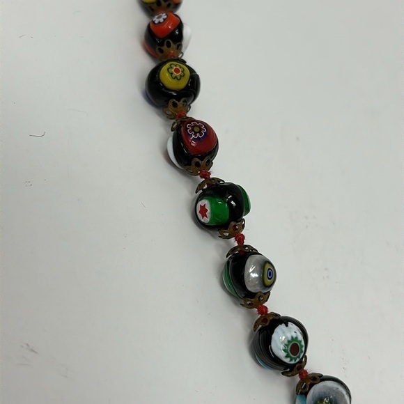 handmade necklace with glass stones worked in Venice Italy - Picture 6 of 10